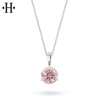 2.00ctw Pink Lab Grown Diamond Necklace