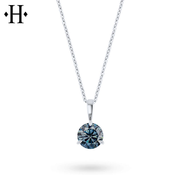 1.00ctw Fancy Blue Lab Grown Diamond Necklace