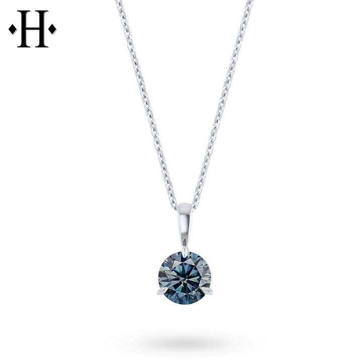 1.00ctw Fancy Blue Lab Grown Diamond Necklace