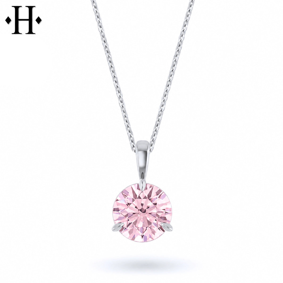 14kt 2.07cts Lab Grown Pink Diamond Necklace