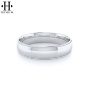 Premium Milgrain Round High Polish Ring 5mm