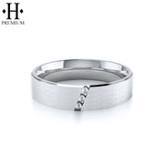 Premium Natural Diamond Satin Ring 6mm