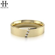 Premium Natural Diamond Satin Ring 6mm