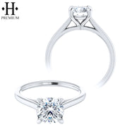 1.30cts Premium Round Cut Natural Diamond Ring