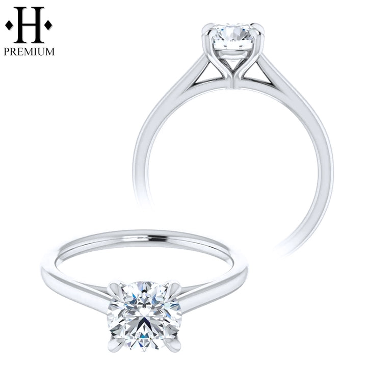 1.00cts Canadian Premium Round Cut Natural Diamond Ring