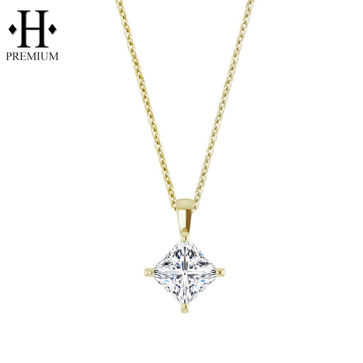 0.50cts Canadian Premium Natural Princess Diamond Pendant