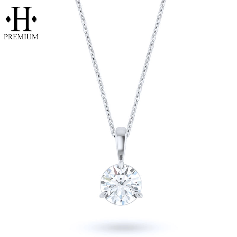 18kt 0.73cts Canadian Premium Natural Round Diamond Pendant