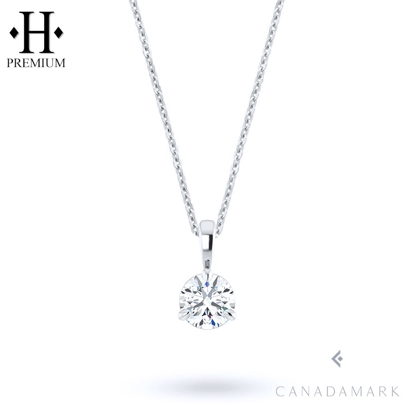 0.53cts Canadian Premium Natural Round Diamond Pendant