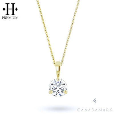 0.80ctw Canadian Premium Natural Round Diamond Pendant