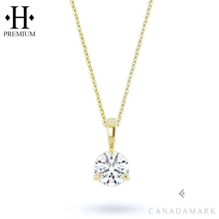 0.80ctw Canadian Premium Natural Round Diamond Pendant