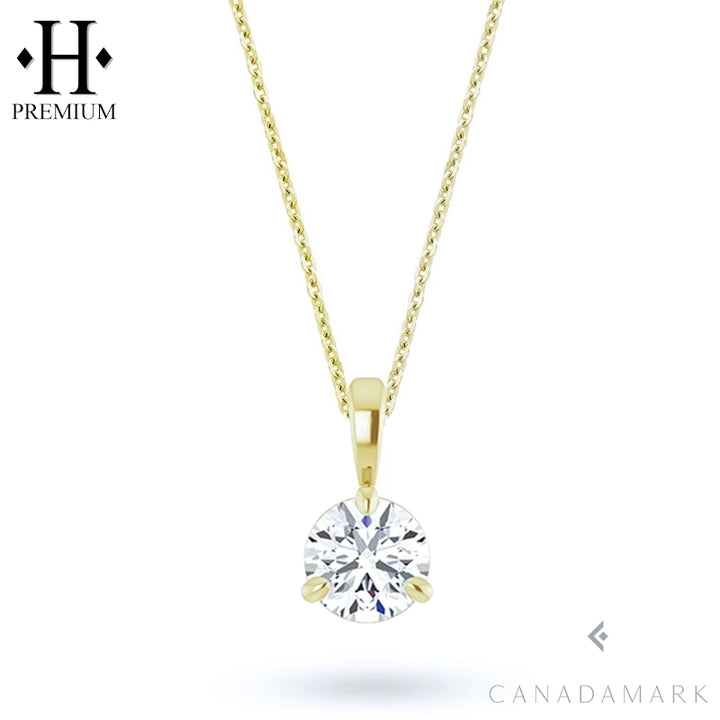 1.00ctw Canadian Premium Natural Round Diamond Pendant