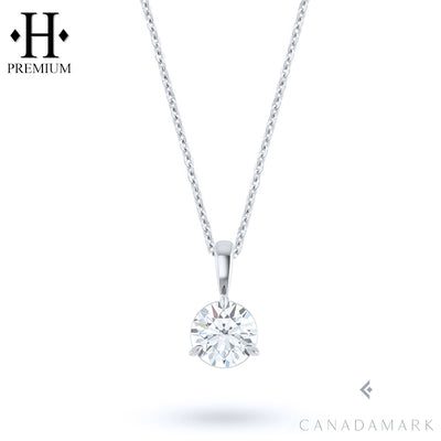 0.70ctw Canadian Premium Natural Round Diamond Pendant