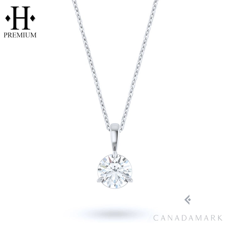 0.70ctw Canadian Premium Natural Round Diamond Pendant