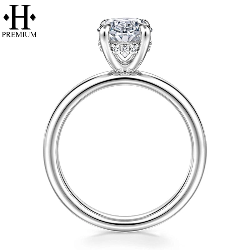 1.25ctr-3.00ctr Premium Oval Cut Natural Diamond Ring Tailor Made