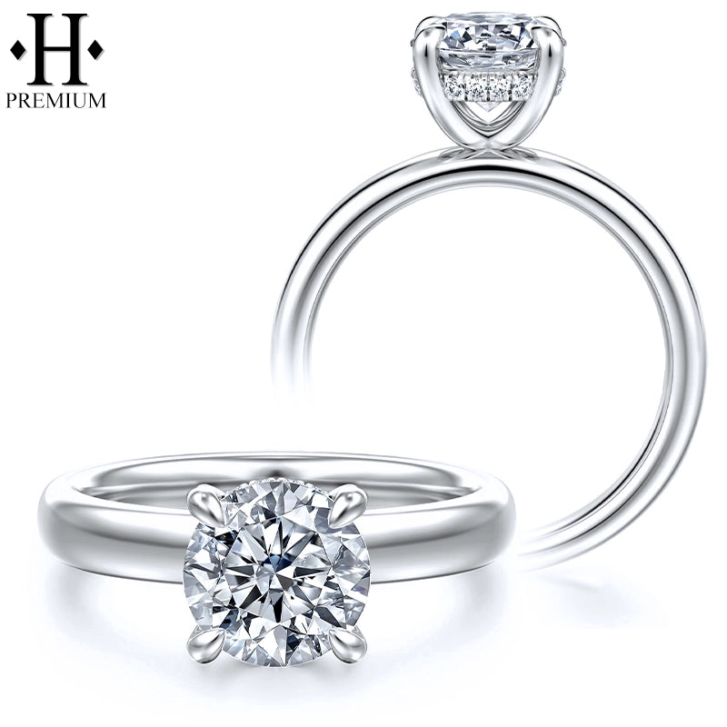 1.25ctr-3.00ctr Premium Round Cut Natural Diamond Ring Tailor Made