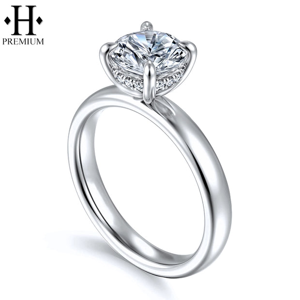 1.25ctr-2.00ctr Round Cut Natural Diamond Ring
