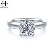 1.25ctr-2.00ctr Round Cut Natural Diamond Ring