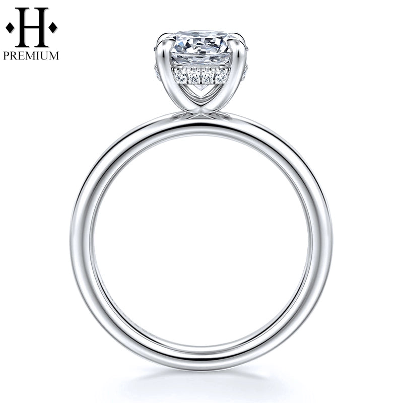 1.25ctr-3.00ctr Premium Round Cut Natural Diamond Ring