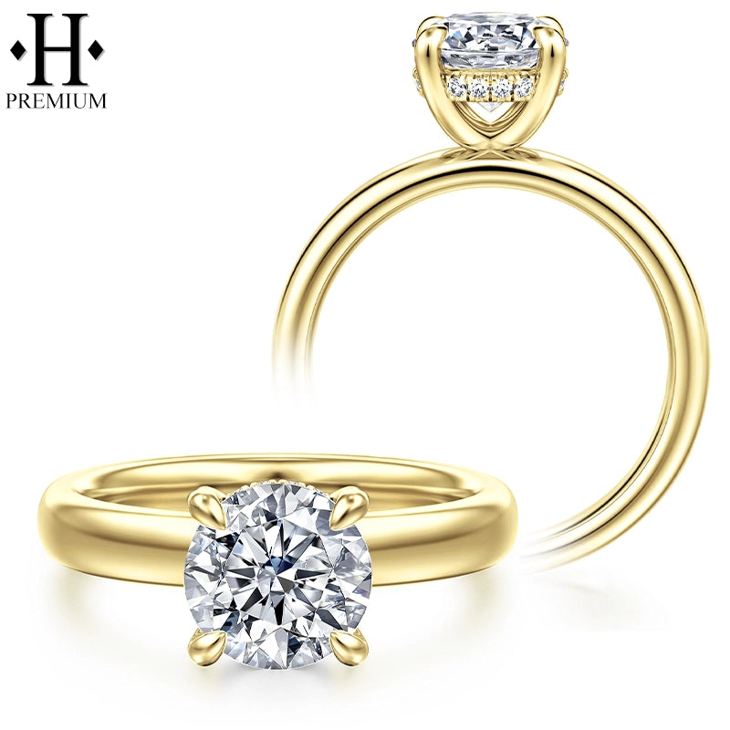 1.58ctw Canadian Premium Round Cut Natural Diamond Ring