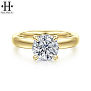 1.25ctr-2.00ctr Round Cut Natural Diamond Ring