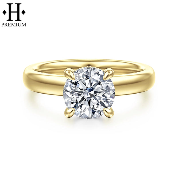 1.25ctr-2.00ctr Round Cut Natural Diamond Ring