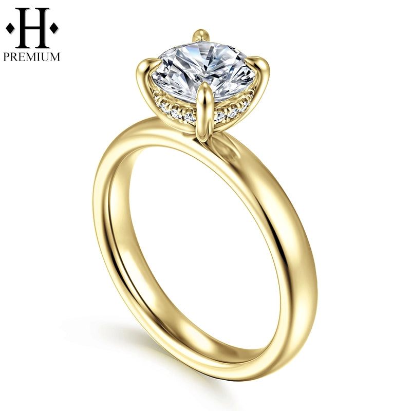 1.58ctw Canadian Premium Round Cut Natural Diamond Ring