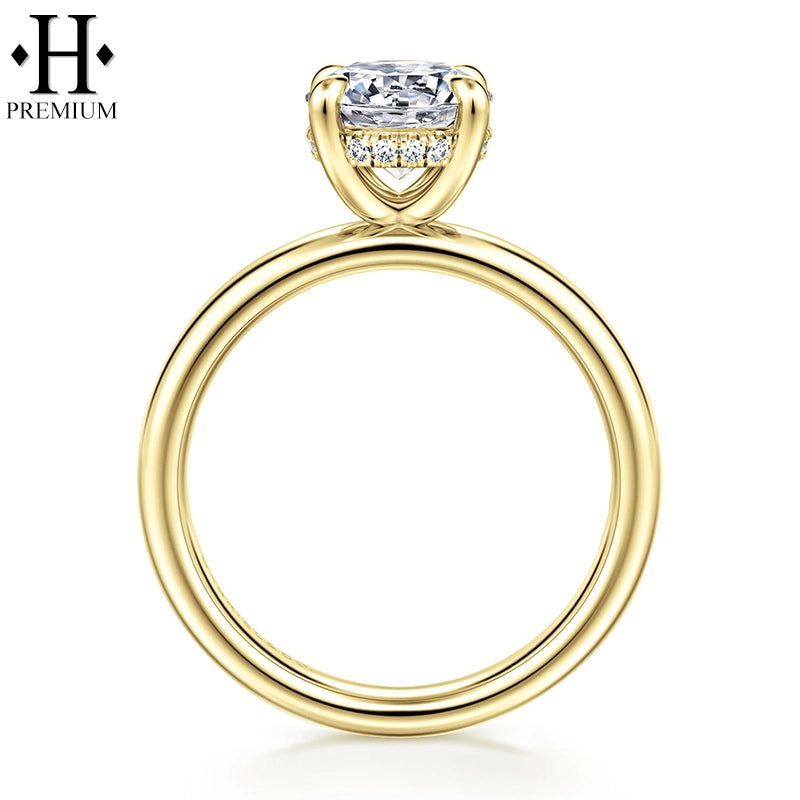 1.25ctr-3.00ctr Premium Round Cut Natural Diamond Ring