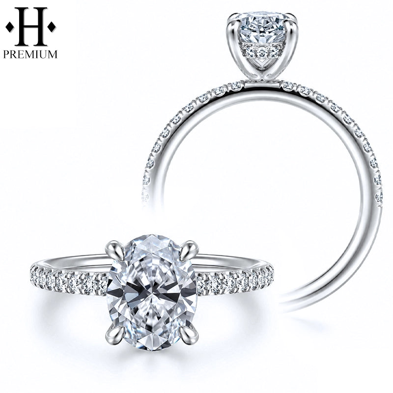 1.25ctr-3.00ctr Premium Oval Cut Natural Diamond Ring Tailor Made