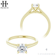 0.75ctw Canadian Internally Flawless Round Cut Natural Diamond Ring
