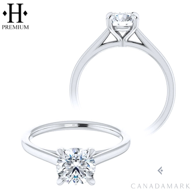 1.00ctw Canadian Premium Round Cut Natural Diamond Ring