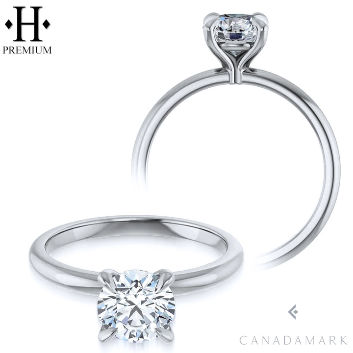 1.05ctw Canadian Premium Round Cut Natural Diamond Ring