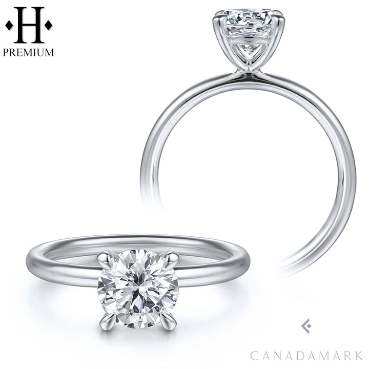 1.05ctw Canadian Premium Round Cut Natural Diamond Ring