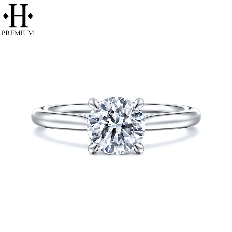 0.76ctw Premium Round Cut Natural Diamond Ring