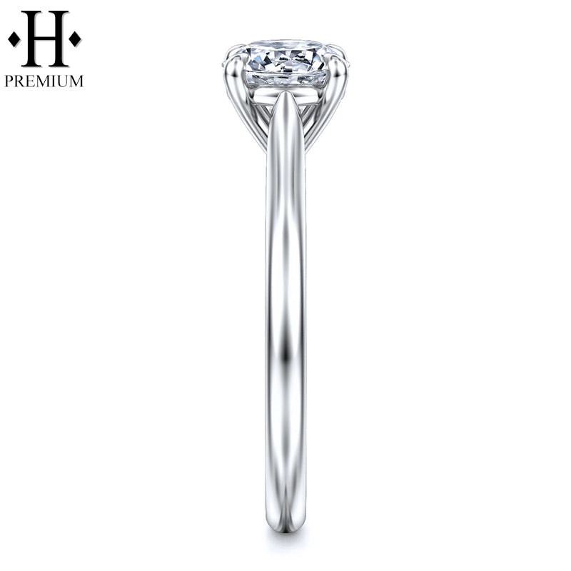 0.76ctw Premium Round Cut Natural Diamond Ring