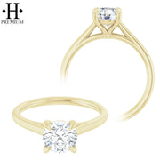 1.02ctw Internally Flawless Round Cut Natural Diamond Ring