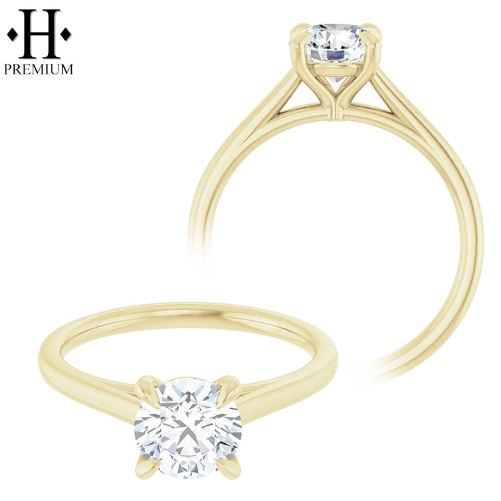 1.02ctw Internally Flawless Round Cut Natural Diamond Ring