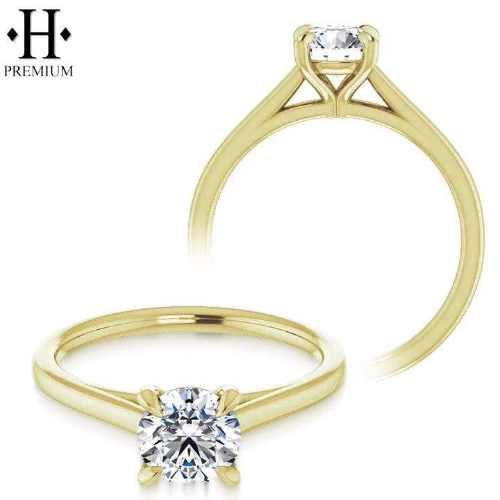 1.02ctw Internally Flawless Round Cut Natural Diamond Ring