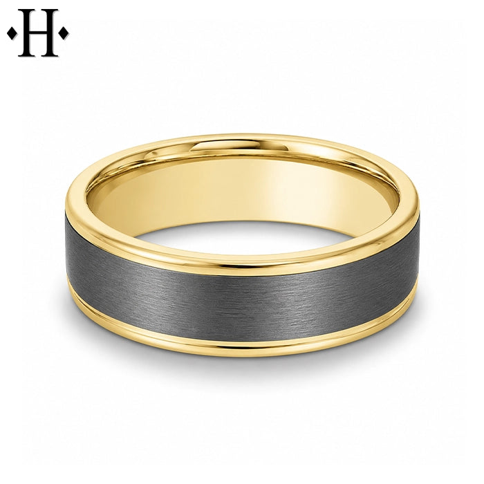 Tantalum Solid Gold Ring 6mm