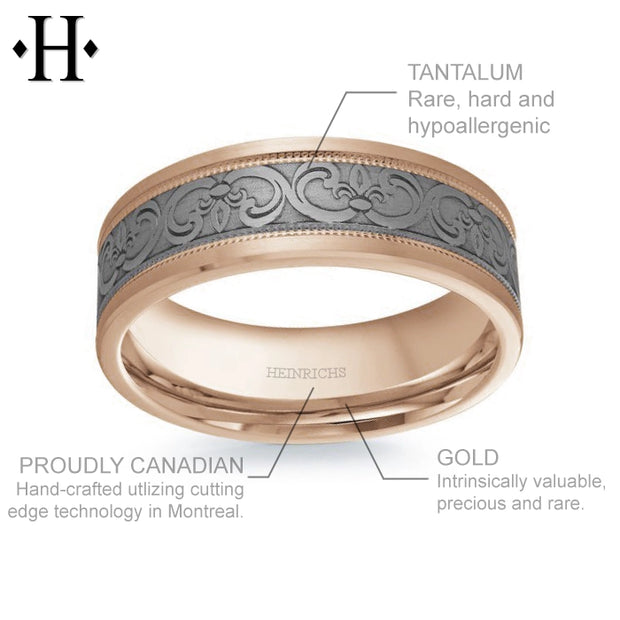 Tantalum Solid Gold Ring 7mm