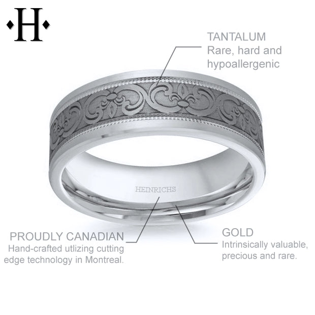 Tantalum Solid Gold Ring 7mm