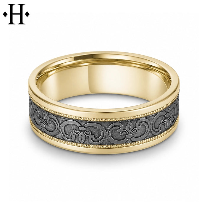 Tantalum Solid Gold Ring 7mm