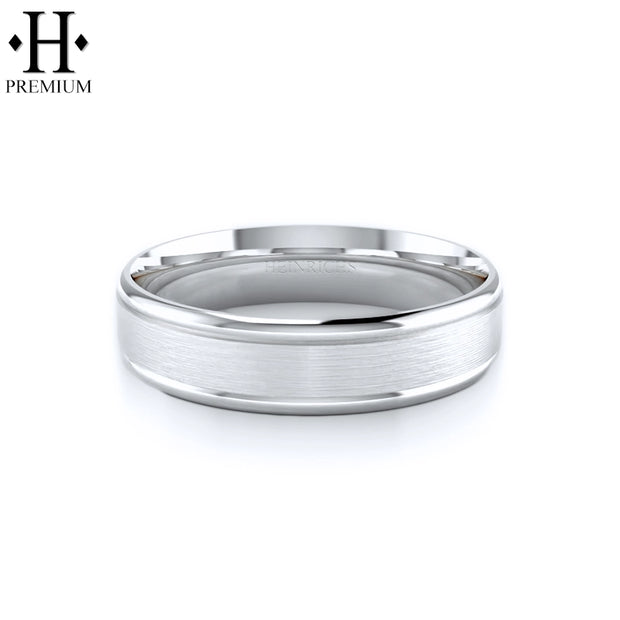 Premium Carved Satin Ring 6mm