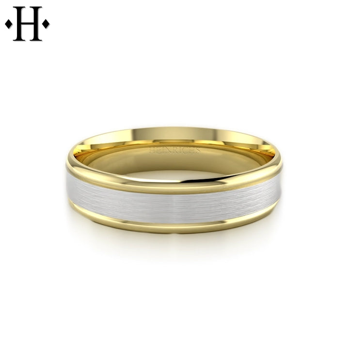 Classic Carved Solid Gold Ring 6mm
