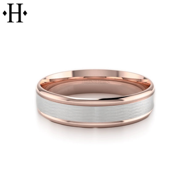 Classic Carved Solid Gold Ring 6mm