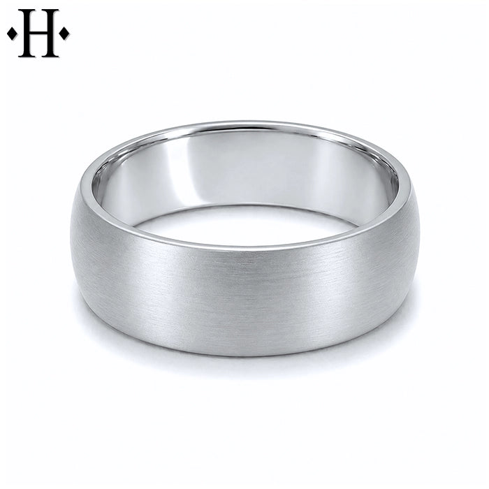 Classic Rounded Satin Ring 7mm