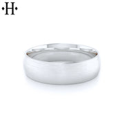 Classic Round Satin Ring 7mm