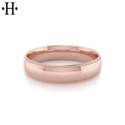 Classic Milgrain Round Solid Gold Ring 5mm