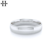 Classic Milgrain Round Solid Gold Ring 5mm