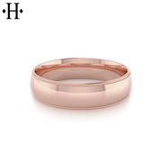Classic Milgrain Round Solid Gold Ring 6mm