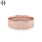 Classic Flat Satin Ring 6mm